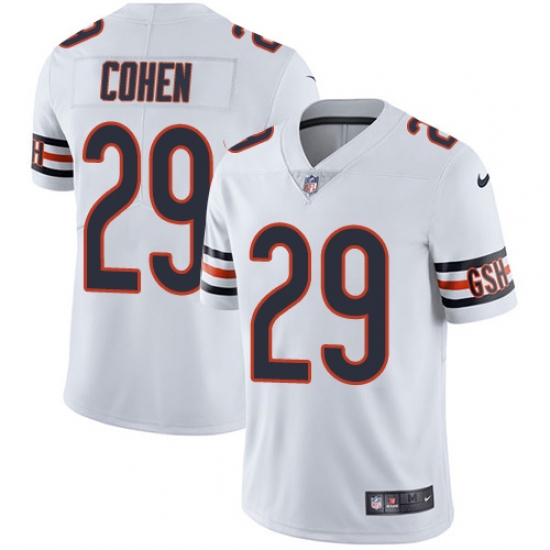 Men's Nike Chicago Bears 29 Tarik Cohen White Vapor Untouchable Limited Player NFL Jersey