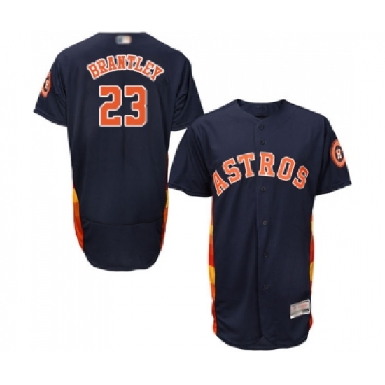 Men's Houston Astros 23 Michael Brantley Navy Blue Alternate Flex Base Authentic Collection Baseball Jersey