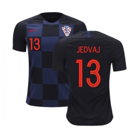 Croatia 13 Jedvaj Away Kid Soccer Country Jersey