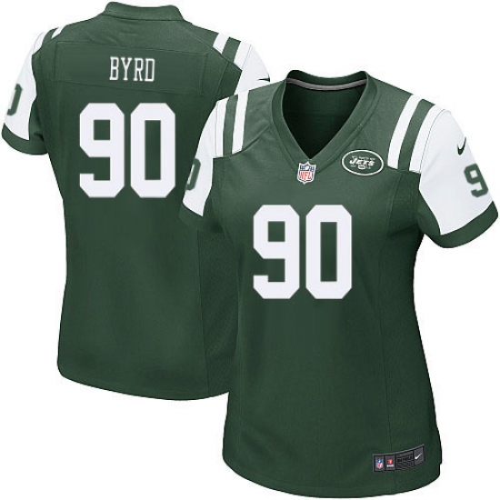 Women's Nike New York Jets 90 Dennis Byrd Game Green Team Color NFL Jersey
