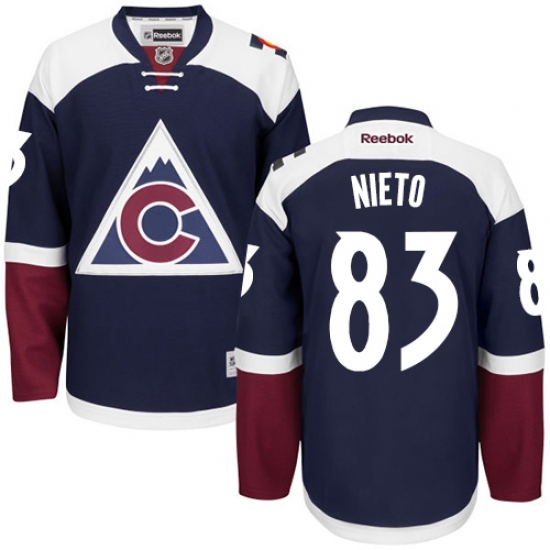 Women's Reebok Colorado Avalanche 83 Matt Nieto Authentic Blue Third NHL Jersey