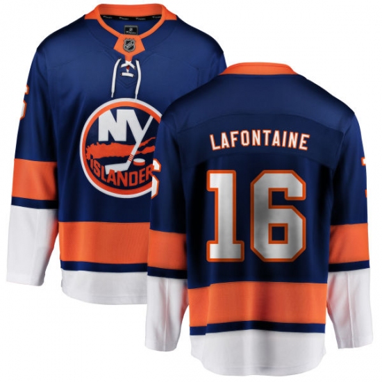Youth New York Islanders 16 Pat LaFontaine Fanatics Branded Royal Blue Home Breakaway NHL Jersey