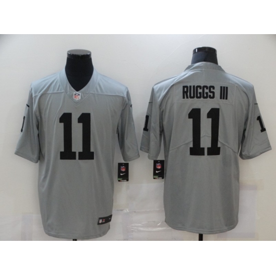 Men's Oakland Raiders 11 Henry Ruggs III Limited Silver Inverted Legend Jersey