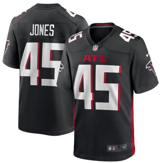 Men's Atlanta Falcons 45 Deion Jones Nike Black Game Player Jersey