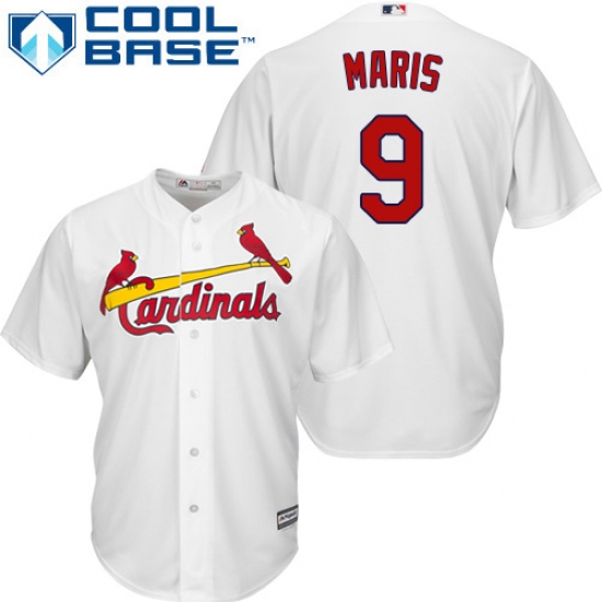 Youth Majestic St. Louis Cardinals 9 Roger Maris Replica White Home Cool Base MLB Jersey
