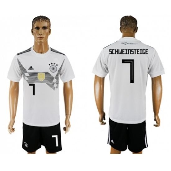 Germany 7 Schweinsteige White Home Soccer Country Jersey