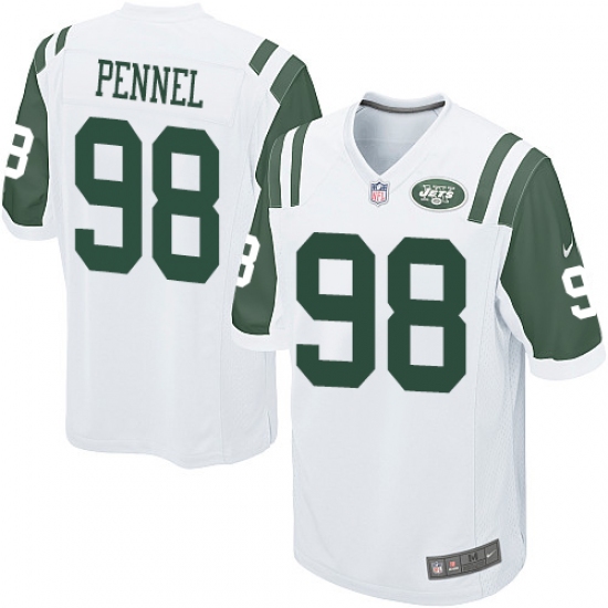 Men's Nike New York Jets 98 Mike Pennel Game White NFL Jersey