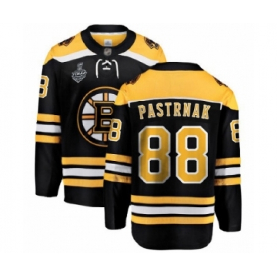 Men's Boston Bruins 88 David Pastrnak Authentic Black Home Fanatics Branded Breakaway 2019 Stanley Cup Final Bound Hockey Jersey