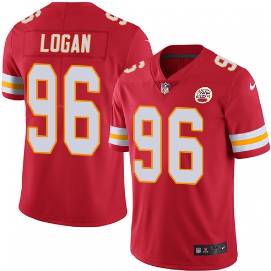 Youth Nike Kansas City Chiefs 96 Bennie Logan Red Team Color Vapor Untouchable Limited Player NFL Jersey