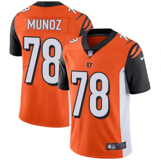 Men's Nike Cincinnati Bengals 78 Anthony Munoz Vapor Untouchable Limited Orange Alternate NFL Jersey