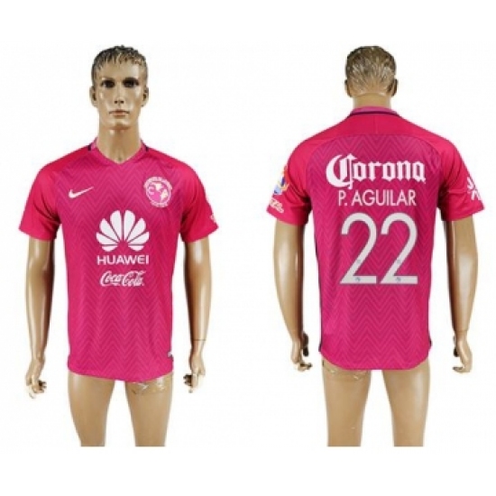 America 22 P.Aguilar Pink Soccer Club Jersey