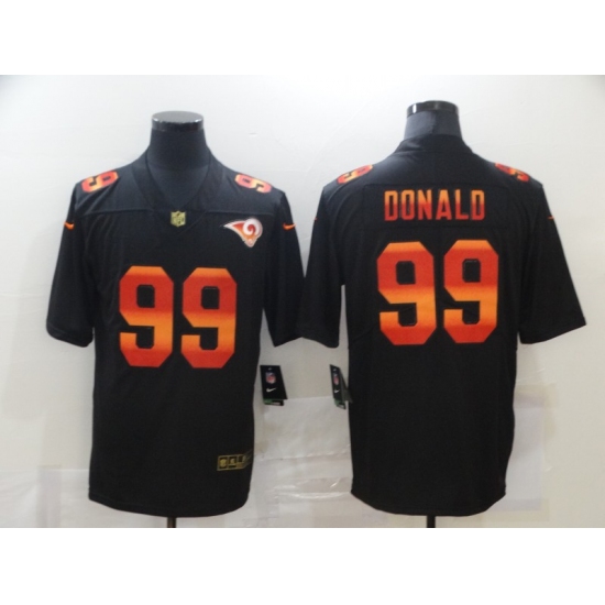 Men's Los Angeles Rams 99 Aaron Donald Black colorful Nike Limited Jersey