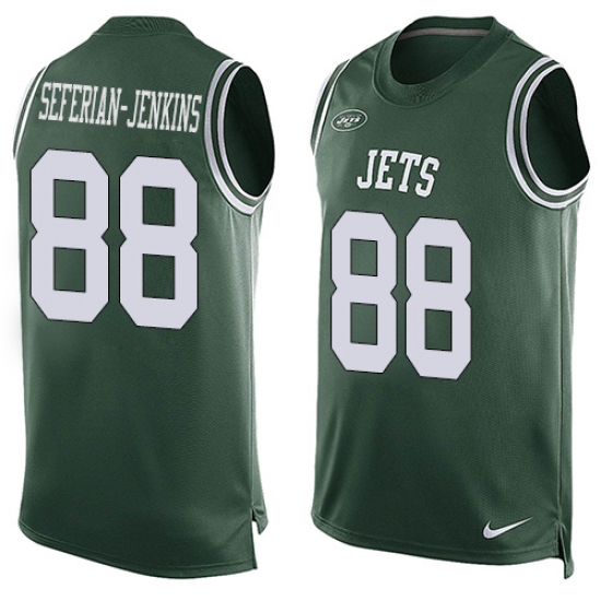 Men's Nike New York Jets 88 Austin Seferian-Jenkins Limited Green Player Name & Number Tank Top NFL Jersey