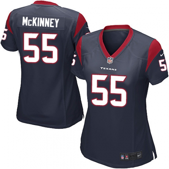 Women's Nike Houston Texans 55 Benardrick McKinney Game Navy Blue Team Color NFL Jersey