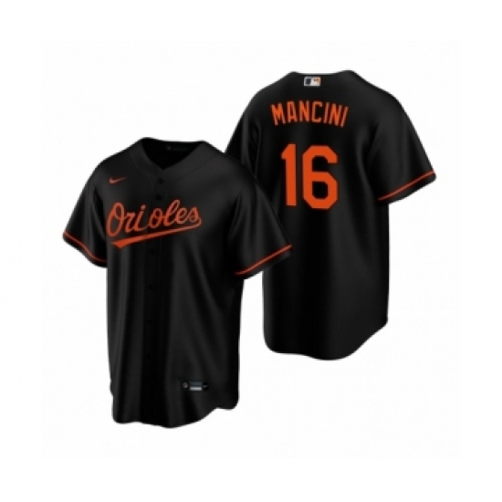 Youth Baltimore Orioles 16 Trey Mancini Nike Black Replica Alternate Jersey