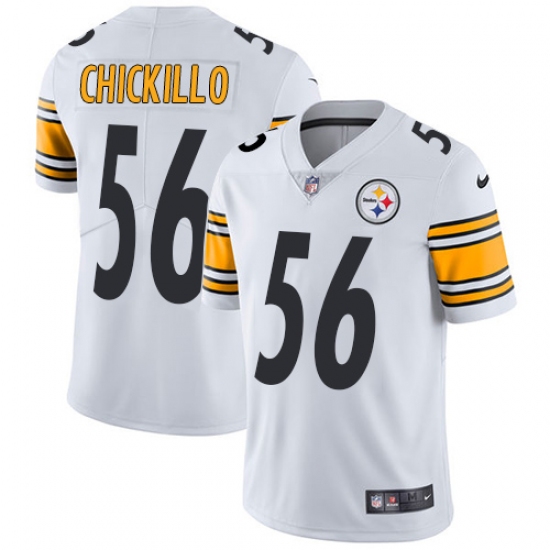 Youth Nike Pittsburgh Steelers 56 Anthony Chickillo White Vapor Untouchable Limited Player NFL Jersey