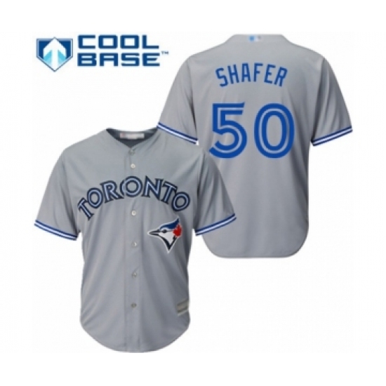 Youth Toronto Blue Jays 50 Justin Shafer Authentic Grey Road Baseball Player Jersey