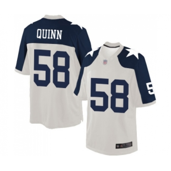 Men's Dallas Cowboys 58 Robert Quinn Limited White Throwback Alternate Football Jersey