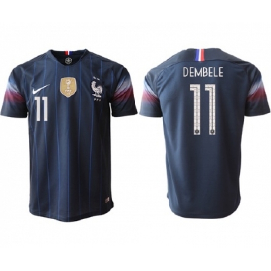 France 11 Dembele Home Thai Version Soccer Country Jersey