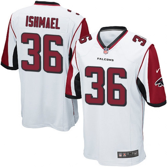 Men's Nike Atlanta Falcons 36 Kemal Ishmael Game White NFL Jersey