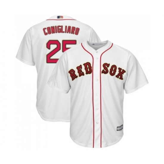 Youth Boston Red Sox 25 Tony Conigliaro Authentic White 2019 Gold Program Cool Base Baseball Jersey