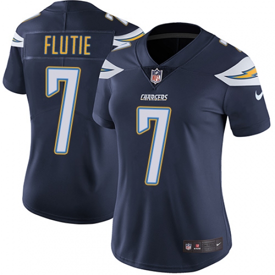 Women's Nike Los Angeles Chargers 7 Doug Flutie Navy Blue Team Color Vapor Untouchable Limited Player NFL Jersey