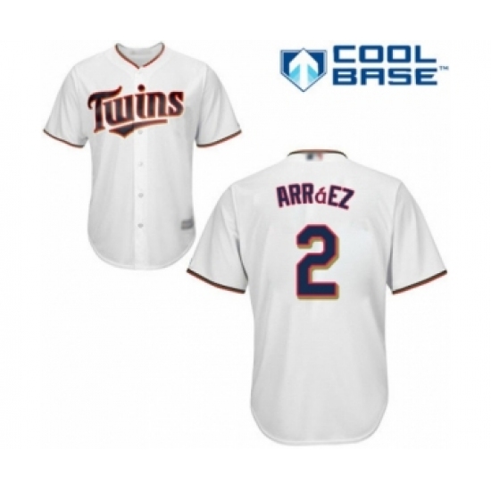 Youth Minnesota Twins 2 Luis Arraez Authentic White Home Cool Base Baseball Player Jersey
