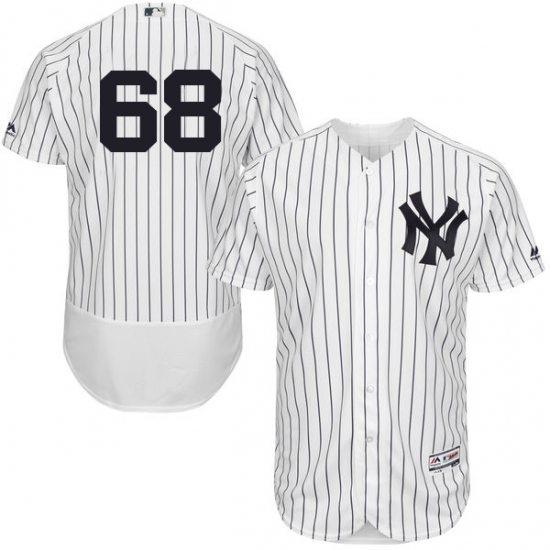 Men's Majestic New York Yankees 68 Dellin Betances White Home Flex Base Authentic Collection MLB Jersey