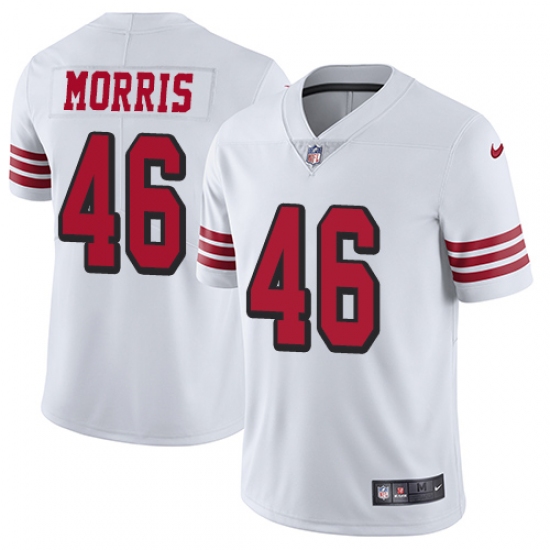 Men's Nike San Francisco 49ers 46 Alfred Morris Limited White Rush Vapor Untouchable NFL Jersey