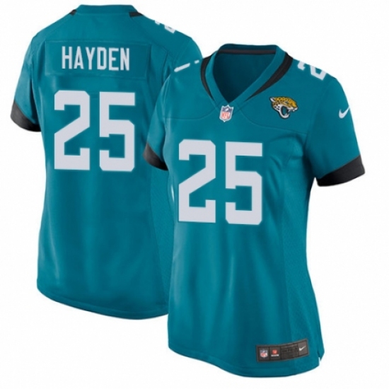 Women's Nike Jacksonville Jaguars 25 D.J. Hayden Game Black Alternate NFL Jersey