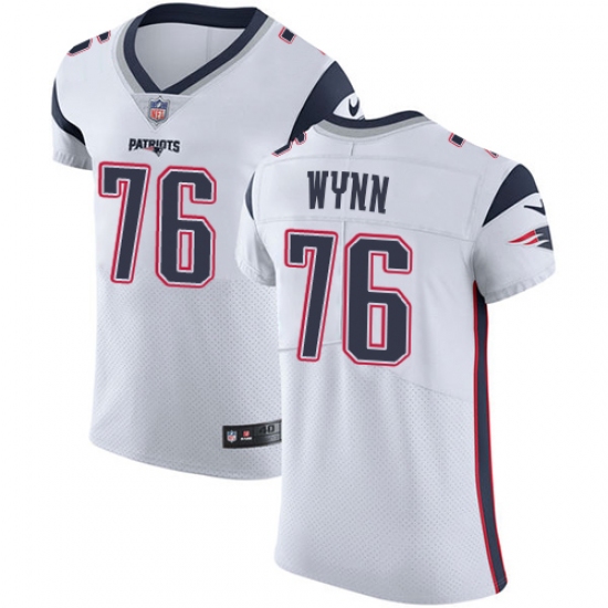 Men's Nike New England Patriots 76 Isaiah Wynn White Vapor Untouchable Elite Player NFL Jersey