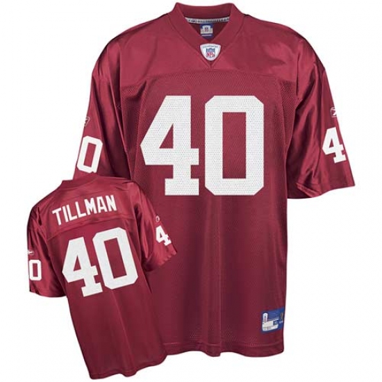 Reebok Arizona Cardinals 40 Pat Tillman Red Team Color Replica Throwback NFL Jersey