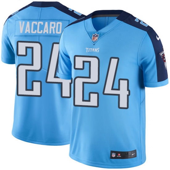 Men Nike Tennessee Titans 24 Kenny Vaccaro Limited Light Blue Rush Vapor Untouchable NFL Jersey