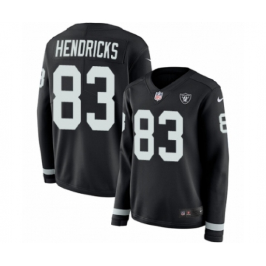 Women's Nike Oakland Raiders 83 Ted Hendricks Limited Black Therma Long Sleeve NFL Jersey