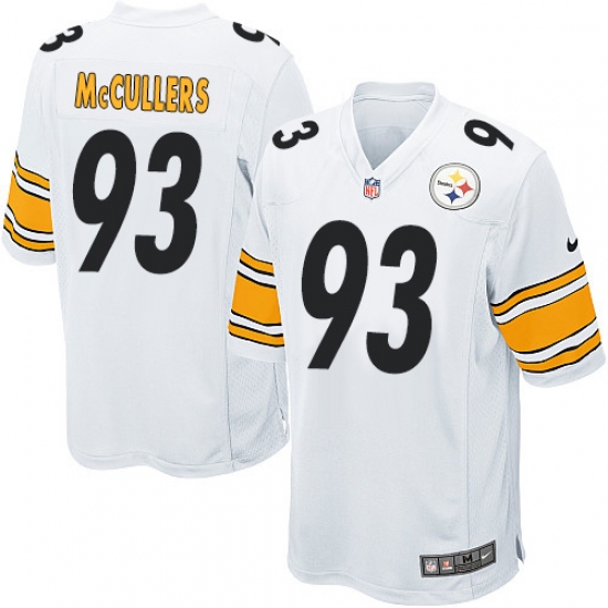 Men's Nike Pittsburgh Steelers 93 Dan McCullers Game White NFL Jersey
