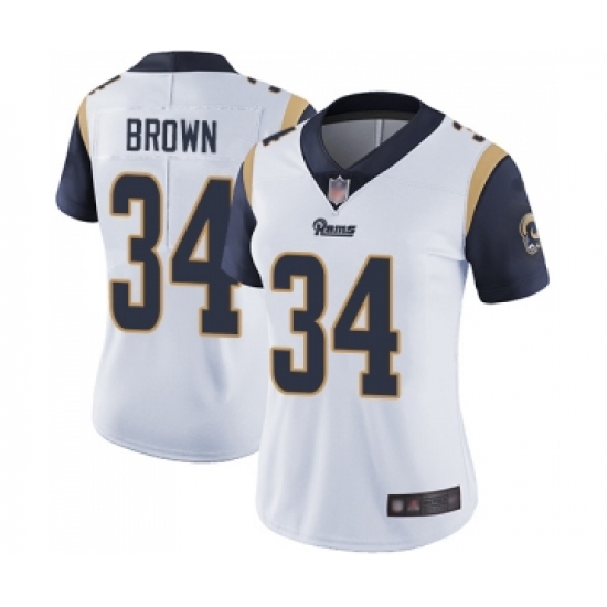 Youth Los Angeles Rams 34 Malcolm Brown White Vapor Untouchable Limited Player Football Jersey