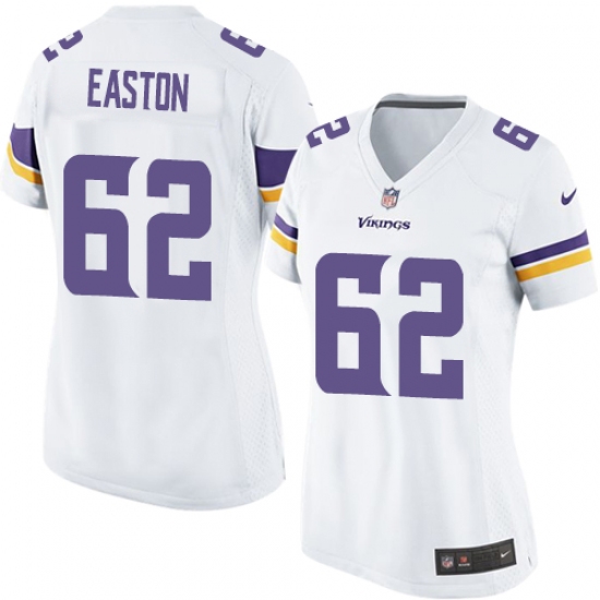 Women's Nike Minnesota Vikings 62 Nick Easton Game White NFL Jersey
