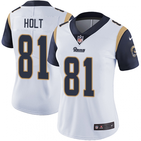 Women's Nike Los Angeles Rams 81 Torry Holt White Vapor Untouchable Limited Player NFL Jersey