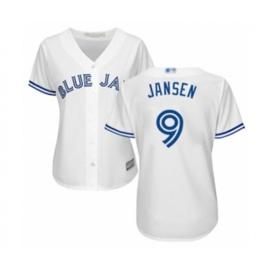 Women's Toronto Blue Jays 9 Danny Jansen Authentic White Home Baseball Player Jersey