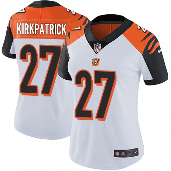 Women's Nike Cincinnati Bengals 27 Dre Kirkpatrick Vapor Untouchable Limited White NFL Jersey