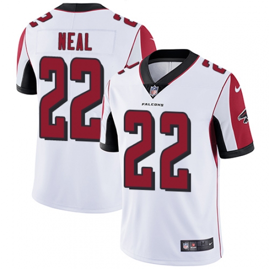 Men's Nike Atlanta Falcons 22 Keanu Neal White Vapor Untouchable Limited Player NFL Jersey