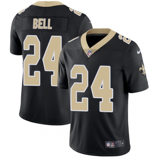 Men's Nike New Orleans Saints 24 Vonn Bell Black Team Color Vapor Untouchable Limited Player NFL Jersey