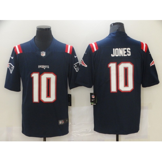 Men's New England Patriots 10 Mac Jones Nike Navy 2021 NFL Draft First Round Pick Leopard Jersey