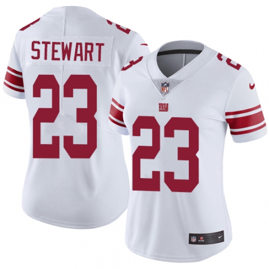 Women's Nike New York Giants 23 Jonathan Stewart White Vapor Untouchable Limited Player NFL Jersey