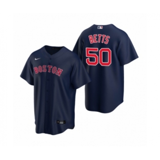 Women's Boston Red Sox 50 Mookie Betts Nike Navy Replica Alternate Jersey