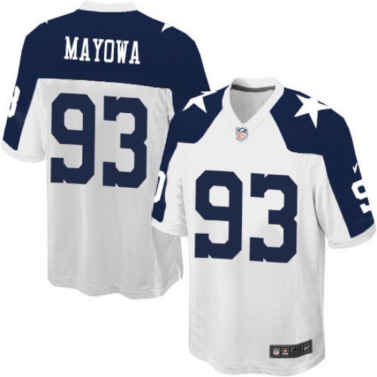 Men's Nike Dallas Cowboys 93 Benson Mayowa Game White Throwback Alternate NFL Jersey