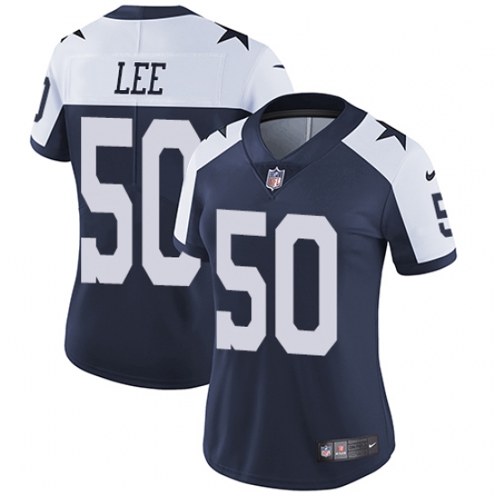 Women's Nike Dallas Cowboys 50 Sean Lee Navy Blue Throwback Alternate Vapor Untouchable Limited Player NFL Jersey