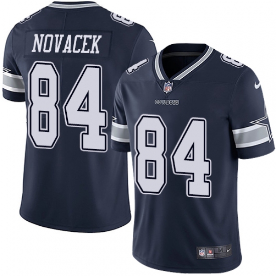 Men's Nike Dallas Cowboys 84 Jay Novacek Navy Blue Team Color Vapor Untouchable Limited Player NFL Jersey