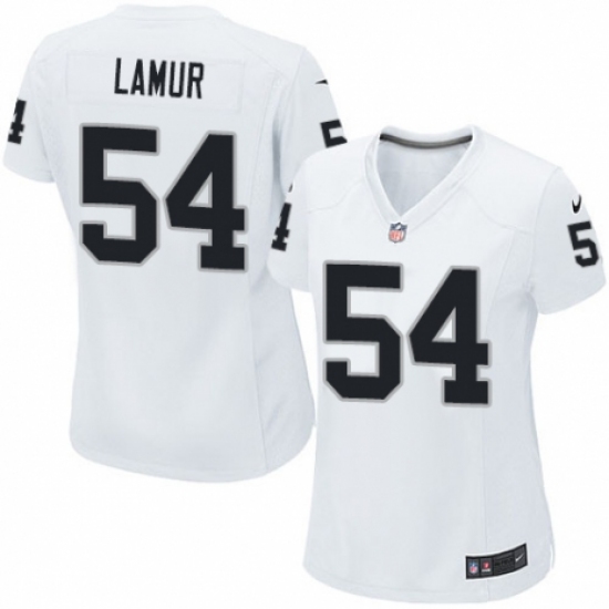 Women's Nike Oakland Raiders 54 Emmanuel Lamur Game White NFL Jersey