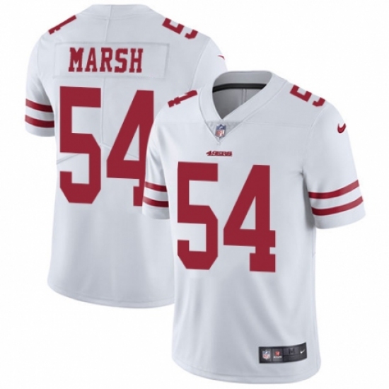 Men's Nike San Francisco 49ers 54 Cassius Marsh White Vapor Untouchable Limited Player NFL Jersey